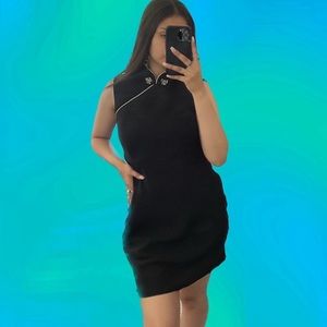 Black Vintage Formal Mini Dress